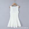 French retro sexy V-neck lace embroidered dress women's summer new waist and thin sleeveless vest short skirt