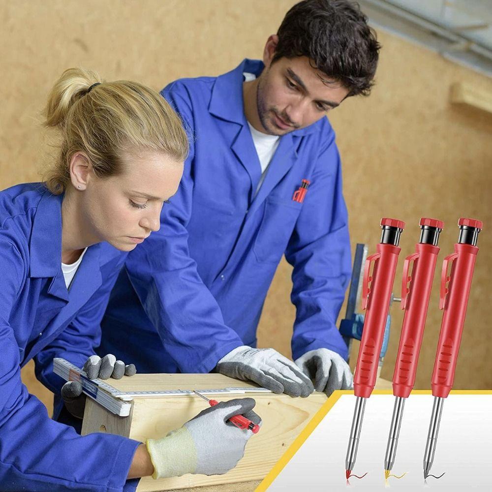 Deep Hole Marking Mechanical Pencil 2.8mm Solid Carpenter Pencil  Woodworking Construction