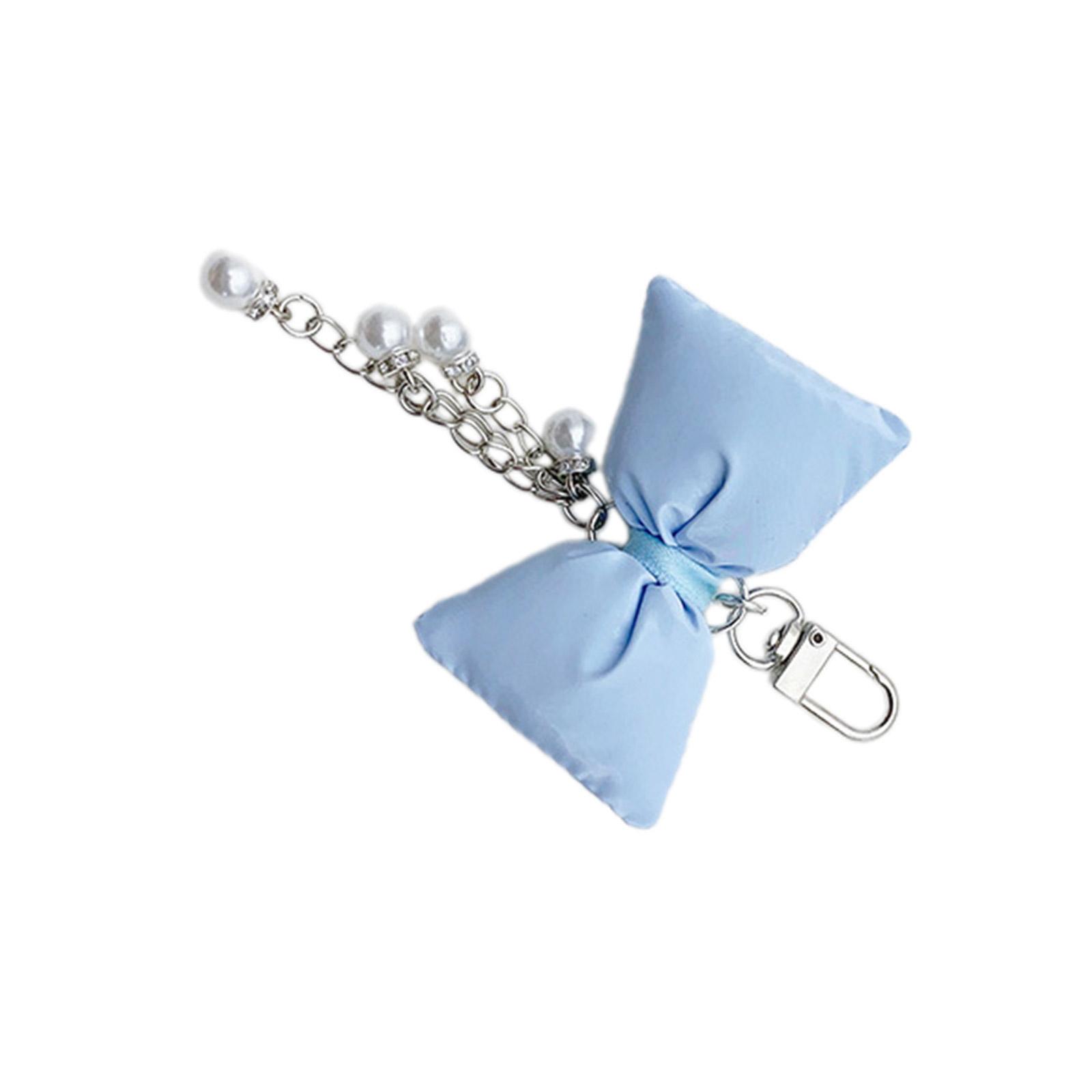 Брелок с жемчужной цепочкой и бантом — фото 4