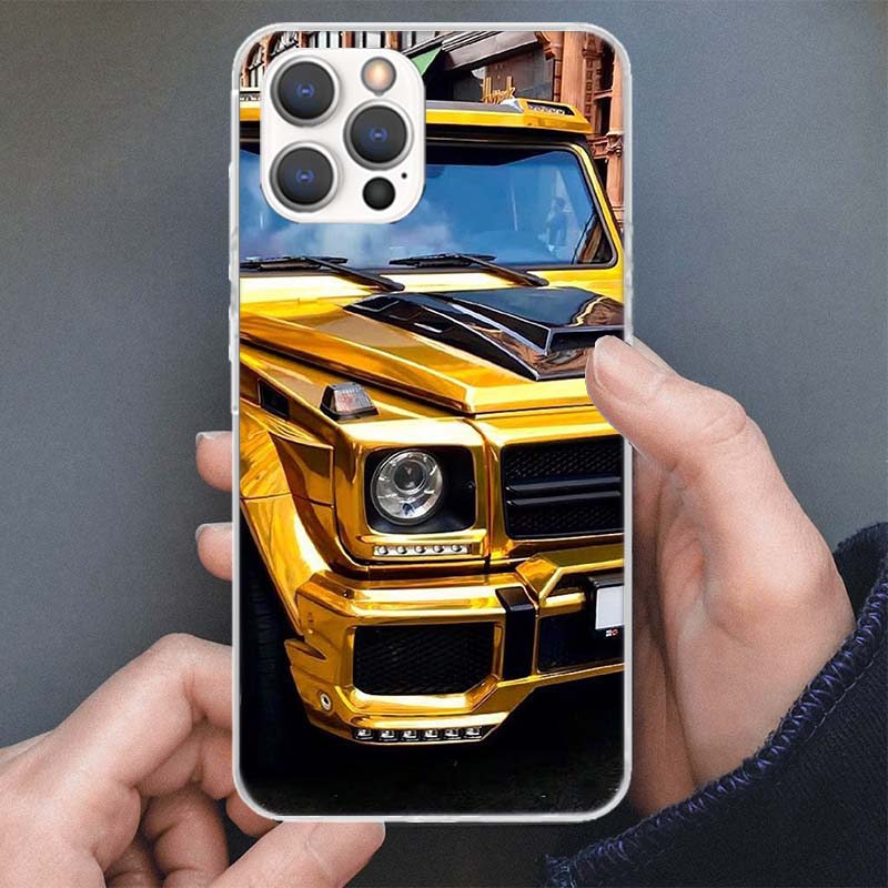Black Sport Cars Male Men G63 Phone Case For Apple iPhone 16 15 14 13 12 11 Pro Max Mini XS XR X 7 Plus 8 + SE Soft Silicone Pri