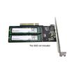 ChenYang Dual M.2 To PCIe 3.0 X8 Adapter, Dual NVME/AHCI SSD To PCI Express Expansion Card Adapter with 12cm Slot Bracket