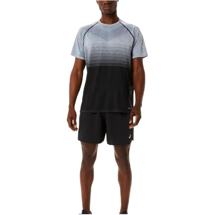ASICS T Shirts Men s Gray Crew Neck Moderate Straight Fit 2011C398-002 S