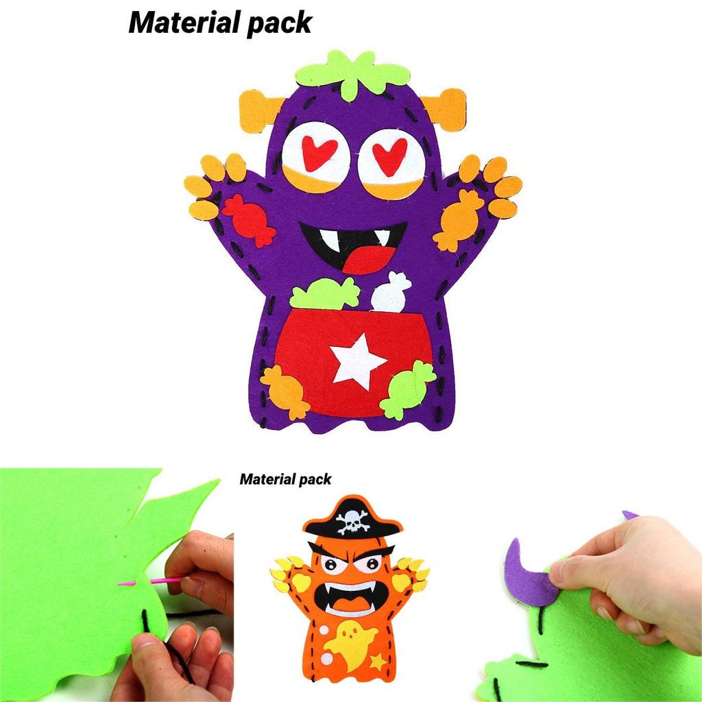 Interaktive Halloween-Marionette Für Kinder Vliesstoff Materialpackung Zum Basteln von Spielzeug