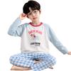 Kids Flannel Pajamas Set Boys Girls Warm Long Sleeve Top And Pants Sleepwear Winter Home Nightwear