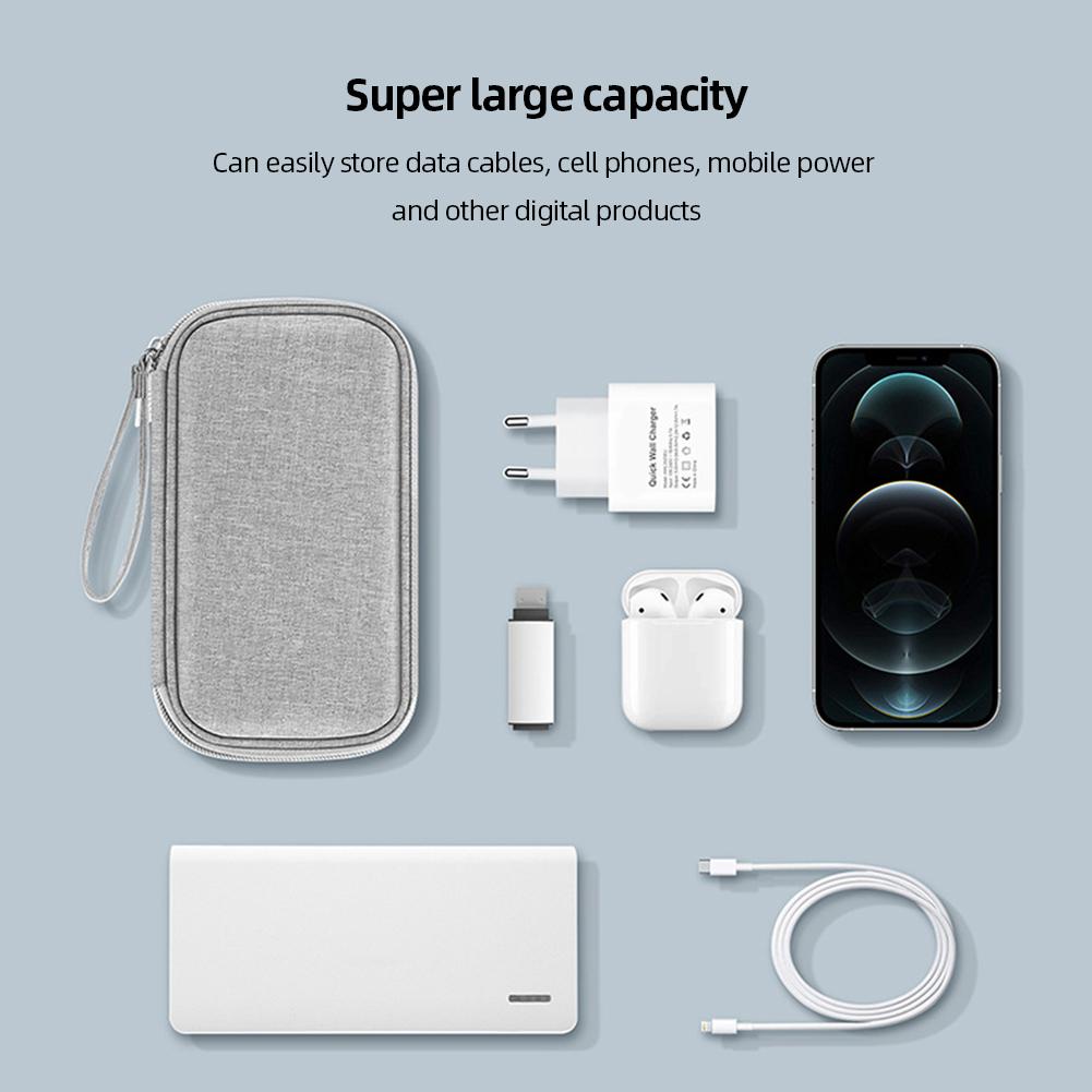 Portable Digital Storage Pouch Travel Cable Bag Charger Data Cable USB Bag Organizer Waterproof Electronic Accessory Storage Bag