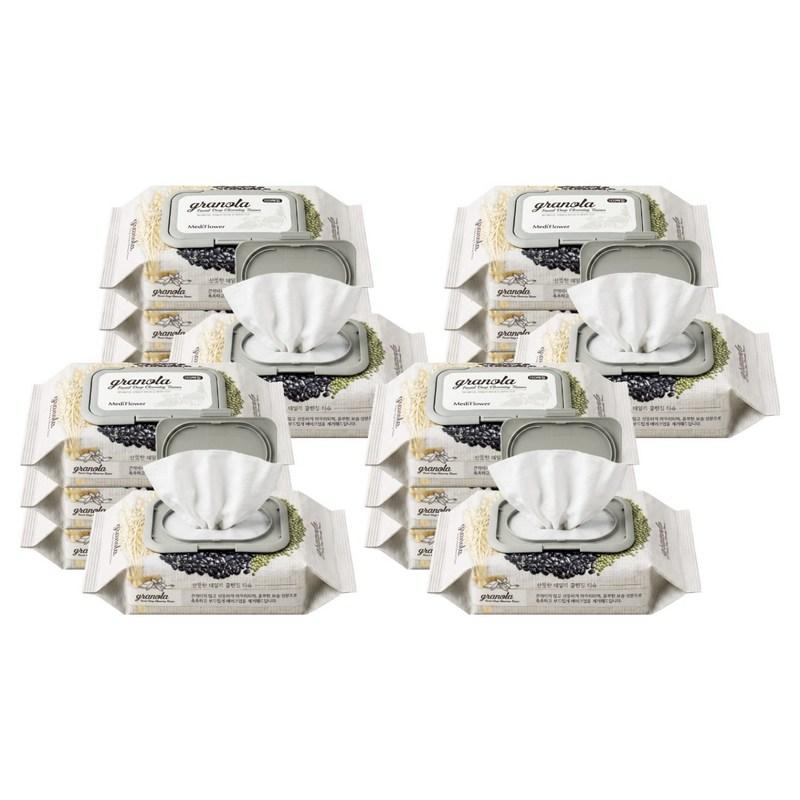 Mediflower Granola Deep Cleansing Tissues, 100 Sheets Pack, 100 Wipes, 16 Pcs