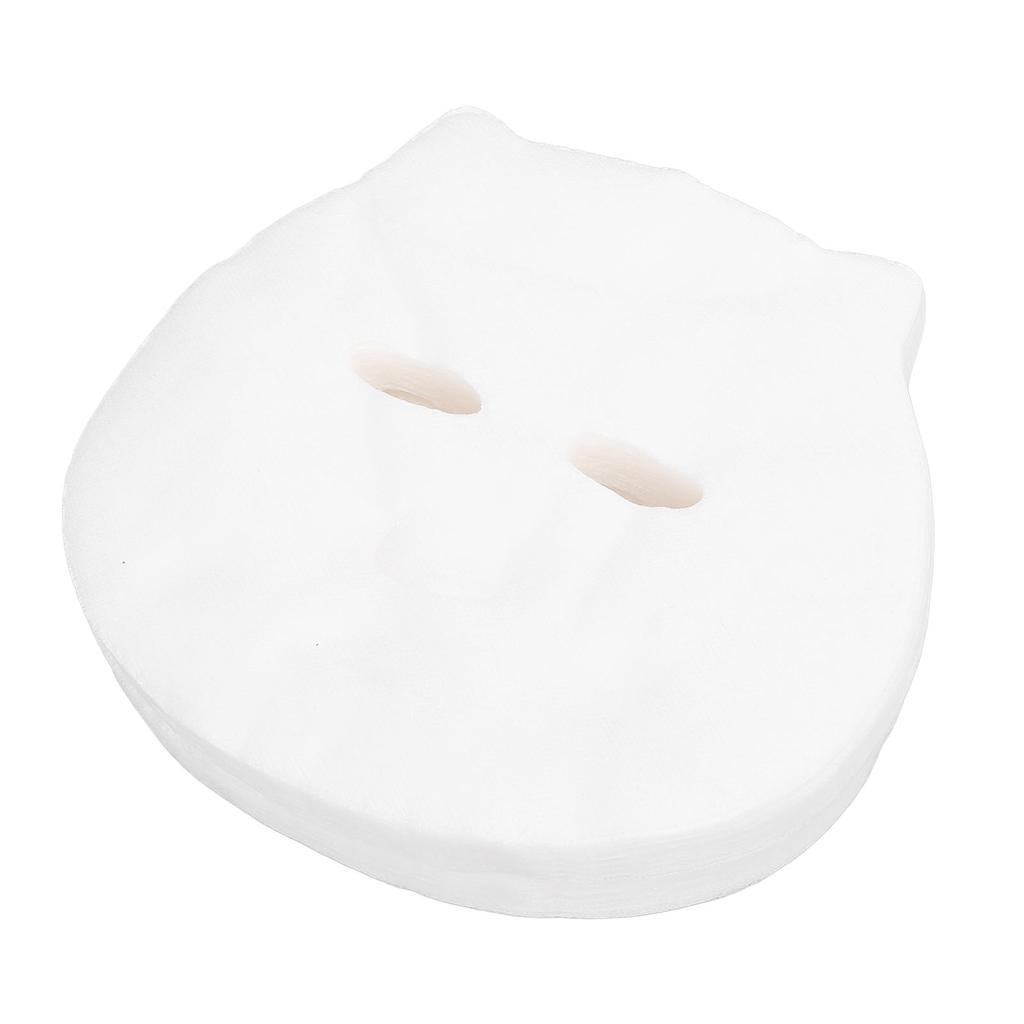 100 Stück vorgeschnittene Gesichtspapierblätter für Kinder, Einweg-Nasskompresse aus Baumwolle, Geistergesicht, Gesichtspapier 