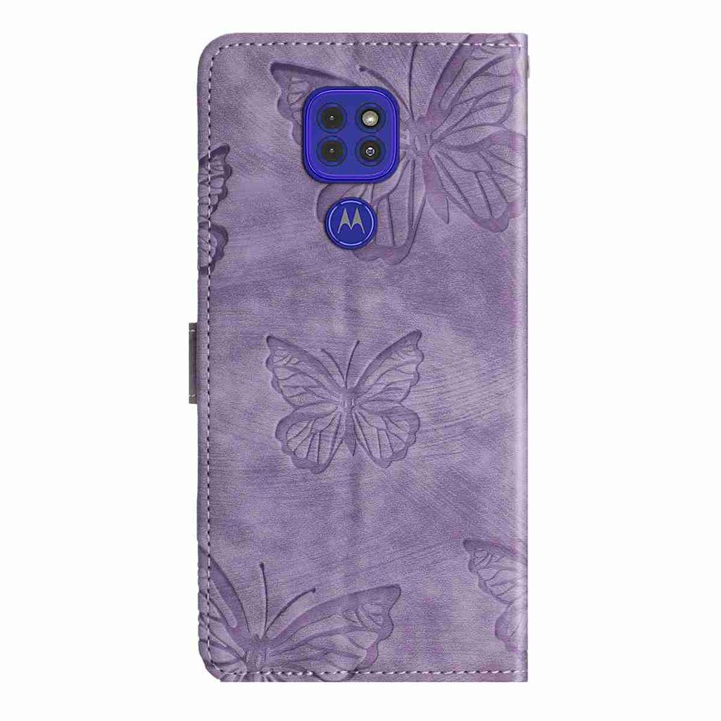 For Motorola Series.Moto E13 E20 G05 G54 Edge 40 Edge 50 Edge 60...Faux Leather Wallet Case with Butterfly Design,Card Slots & Shockproof Protection