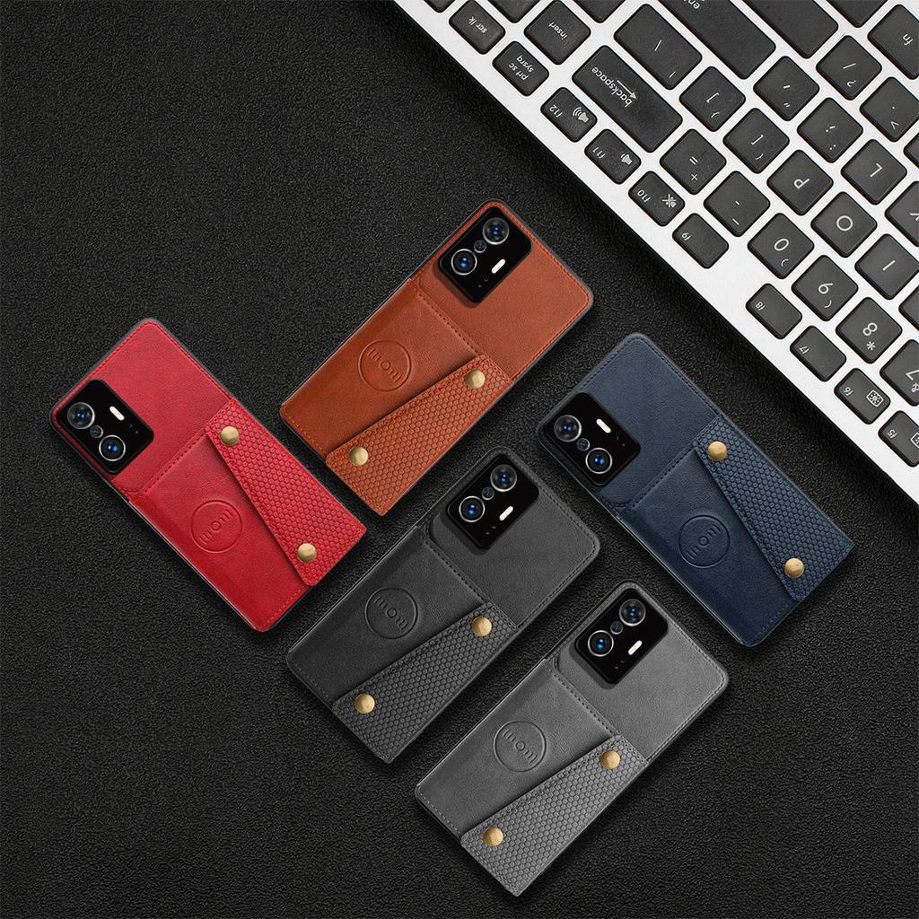 PU Leather Wallet Phone Case for Xiaomi 11T Pro,11T Multiple Card Slots Dual Metal Button Closure Shockproof Full‑Body Protective Cover