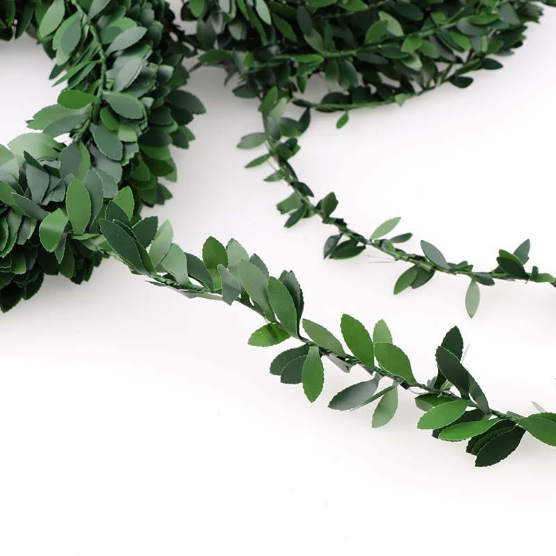 Accesorii din Răchită Rattan Frunză Verde pentru Decorațiuni DIY Coroană și Coafură