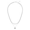 Jbans Classic Antique Black Pendant Double Line Necklace (C2301-An725_Bk)
