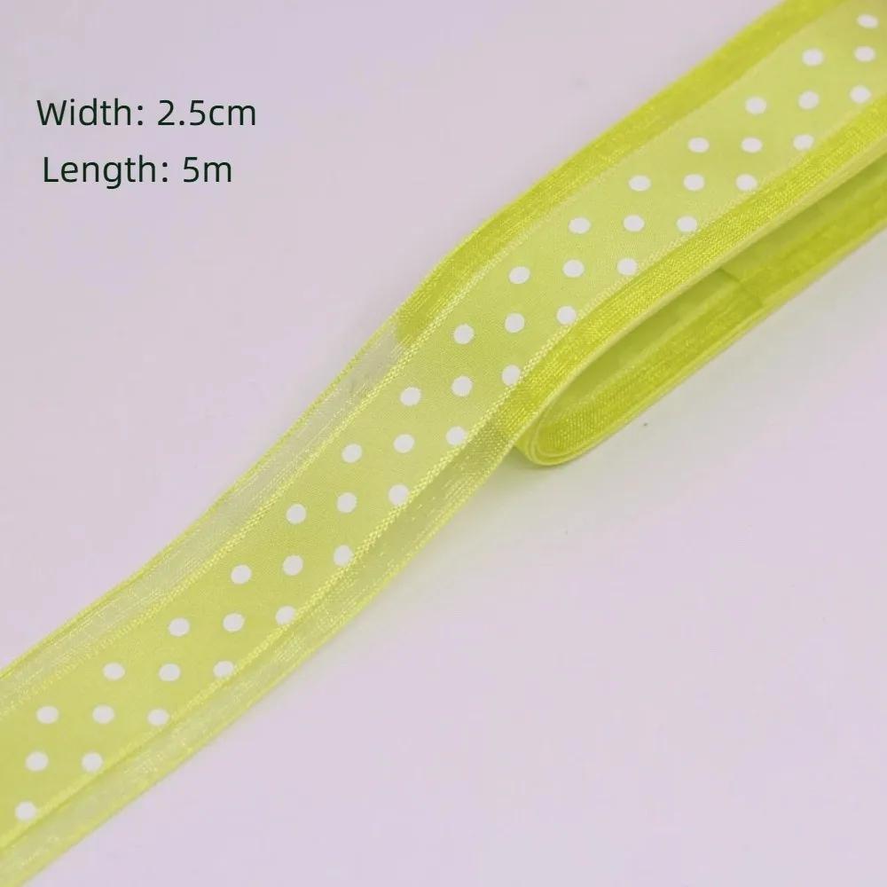 25mm 5meters Organza Ribbon Christmas Wedding Decor DIY Sewing Fabric Chiffon Lace Ribbon Hair Bow Gift Bouquet Decoration