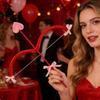 Cupid's Bow and Arrow Set Valentine's Day Weddings Decor Photobooth Props Romantic Angel Costume Couple Party Accessories