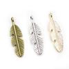 30pcs 28x8mm Feather Charms Pendant Bronze Antique Silver Plated DIY Jewelry Making Accessories Findings for Necklace Bracelet