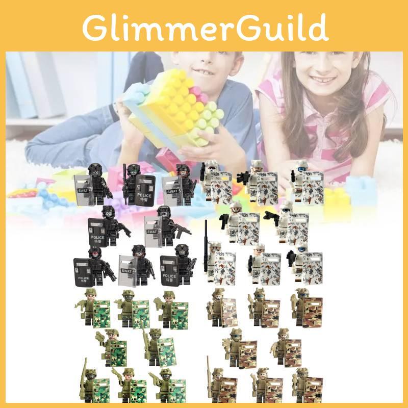 Figuras de Ação Militares Compatíveis Polícia Fantasma Forças Especiais Brinquedos de Construção Para Crianças
