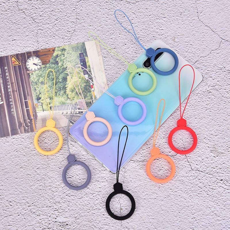 Finger Ring Anti-Lost Universal Phone Short Lanyard Silicone Pendant Ring Strap