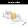 Relaxing Person Holding Pot Planter Body Vase Decors Resin Funny Succulents A0KF