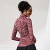 Women's Camouflage Quick-Dry Sports Jacket - Long Sleeve Stand Collar for Running & Yoga