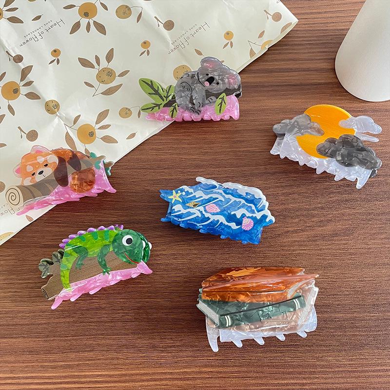 Korean Cute Koala Hair Clip for Women - 2024 Small Dopamine Claw for Updo