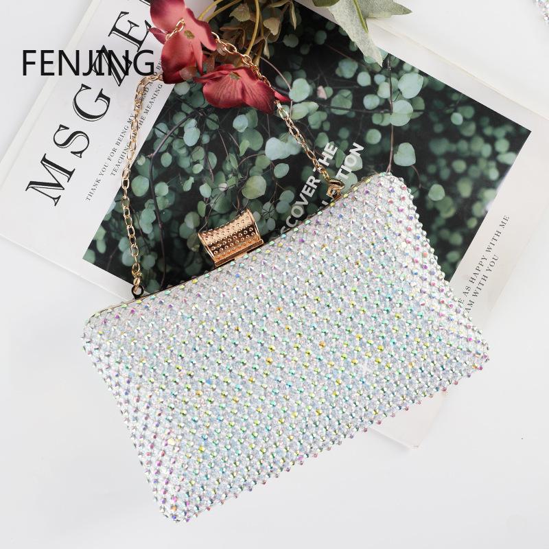 Diamonds Evening Clutch Bags for Women 2025 New Chain Sling Shoulder Bags Party Fashion Dinner Rhinestone Clutches and Purse Sac