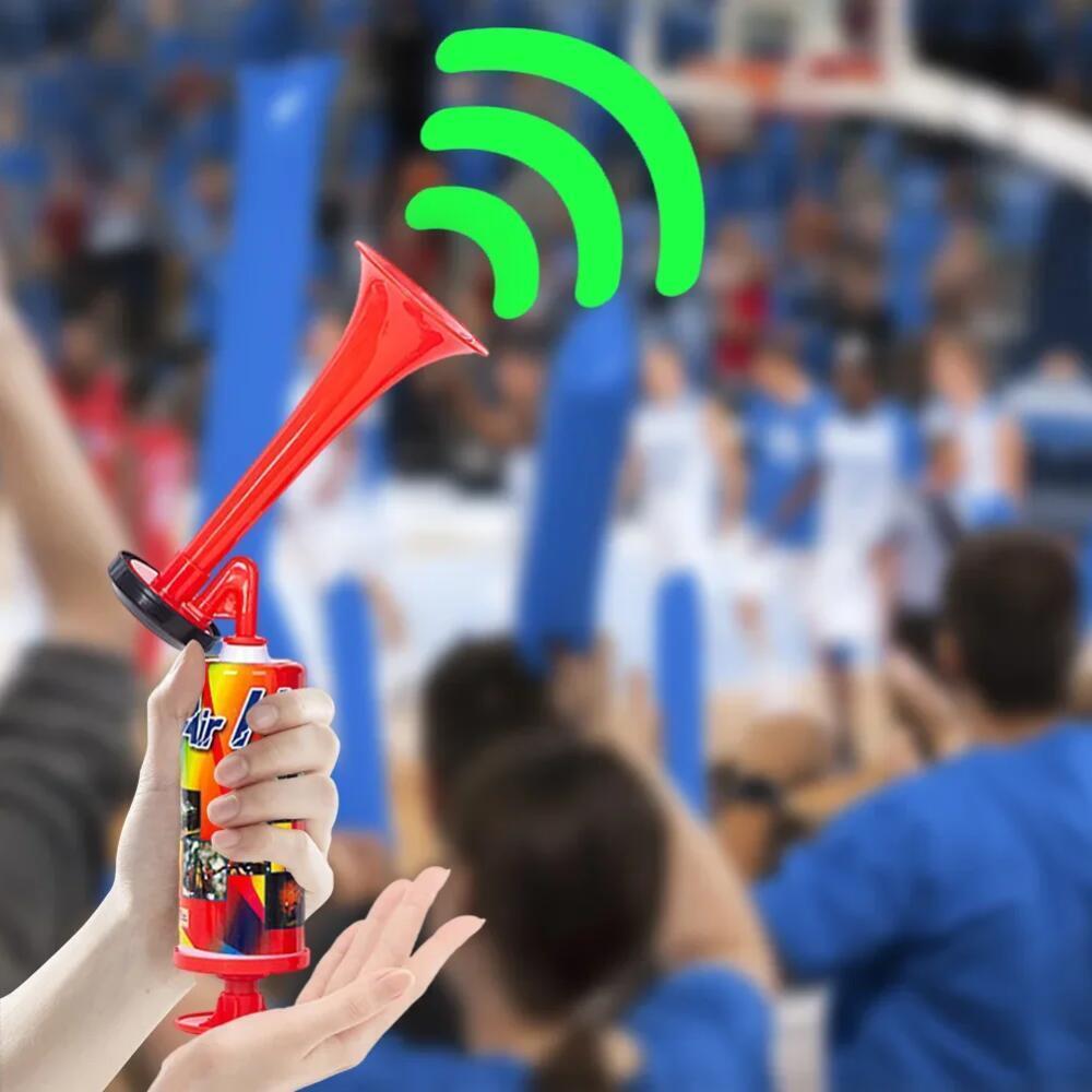 Soccer Horn Football Stadium Horn Handheld Soccer Air Cheering Horn Portable Handpush Pump Blast Air Horns for Sports Events
