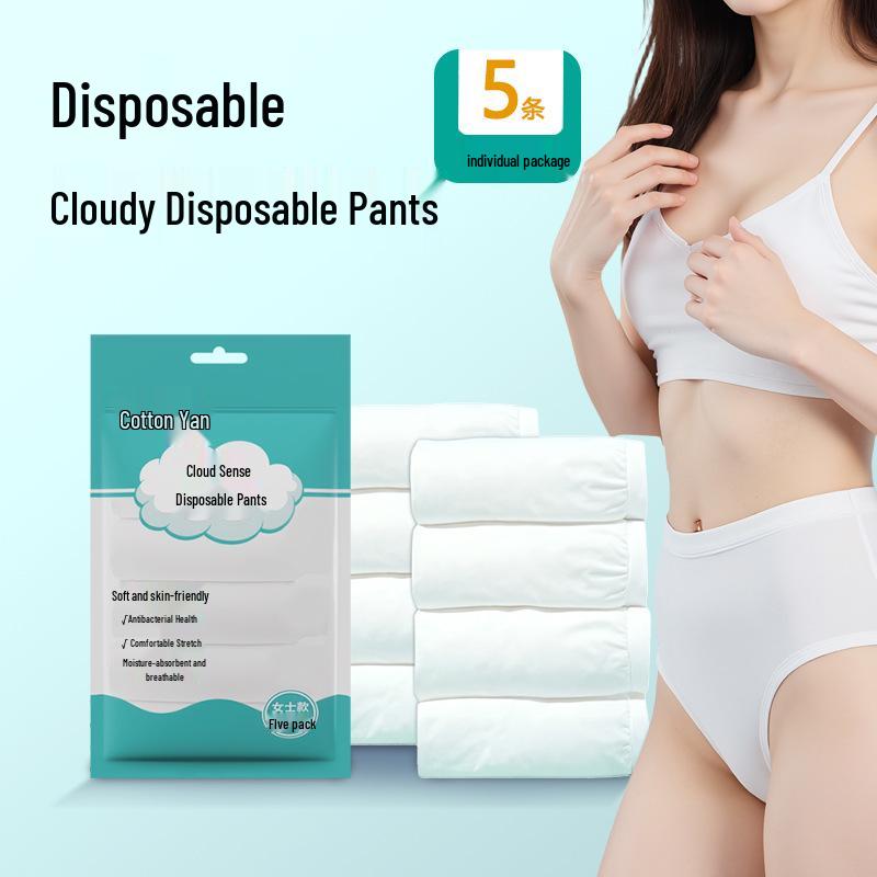 

Стерильное женское одноразовое нижнее белье для путешествий, салонов красоты, менструаций или послеродового периода; В индивидуальной упаковке и не требует стирки. 3XL (150-170 lbs)