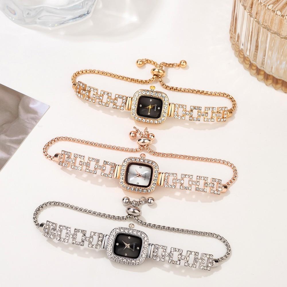 Sleek Ladies' Diamond Inlaid Bracelet Watch for Casual or Formal Occasions