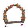 Papageienschaukel, Mehrzweck-Schaukelspielzeug aus Naturholz, ideal zum Kauen und für Wellensittiche, Nymphensittiche, Finken, Unzertrennliche und Wellensittiche.