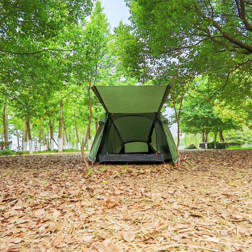 Double Layers Backpacking Tents 2 Persons Lightweight Camping Tent with Aluminium Pole