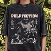 T-shirt Vintage Lavé Pulp Fiction: T-shirt de Film Quentin Tarantino Unisexe Coton Lourd T-shirt PF001