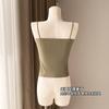 Ice silk seamless small suspender women's vest summer thin style with chest pad, beautiful back backing, anti-light tube top women
