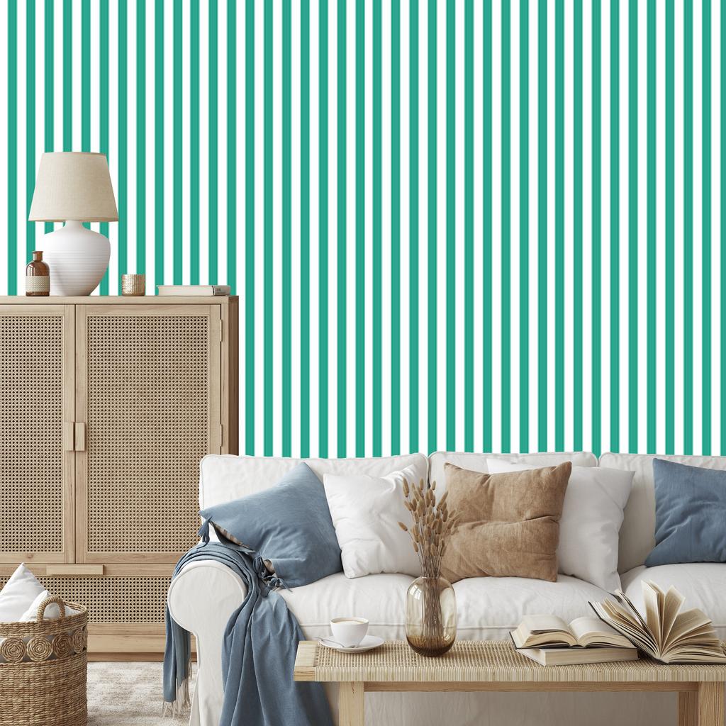 Wallpaper Stripes of sea and white, sea background for living room and bedroom 50x1000