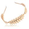 Gold/Silver Plated Metal Leaves Headband Women Elegant Baroque Style Charm Hair Accessories Hairband Women's Headbands