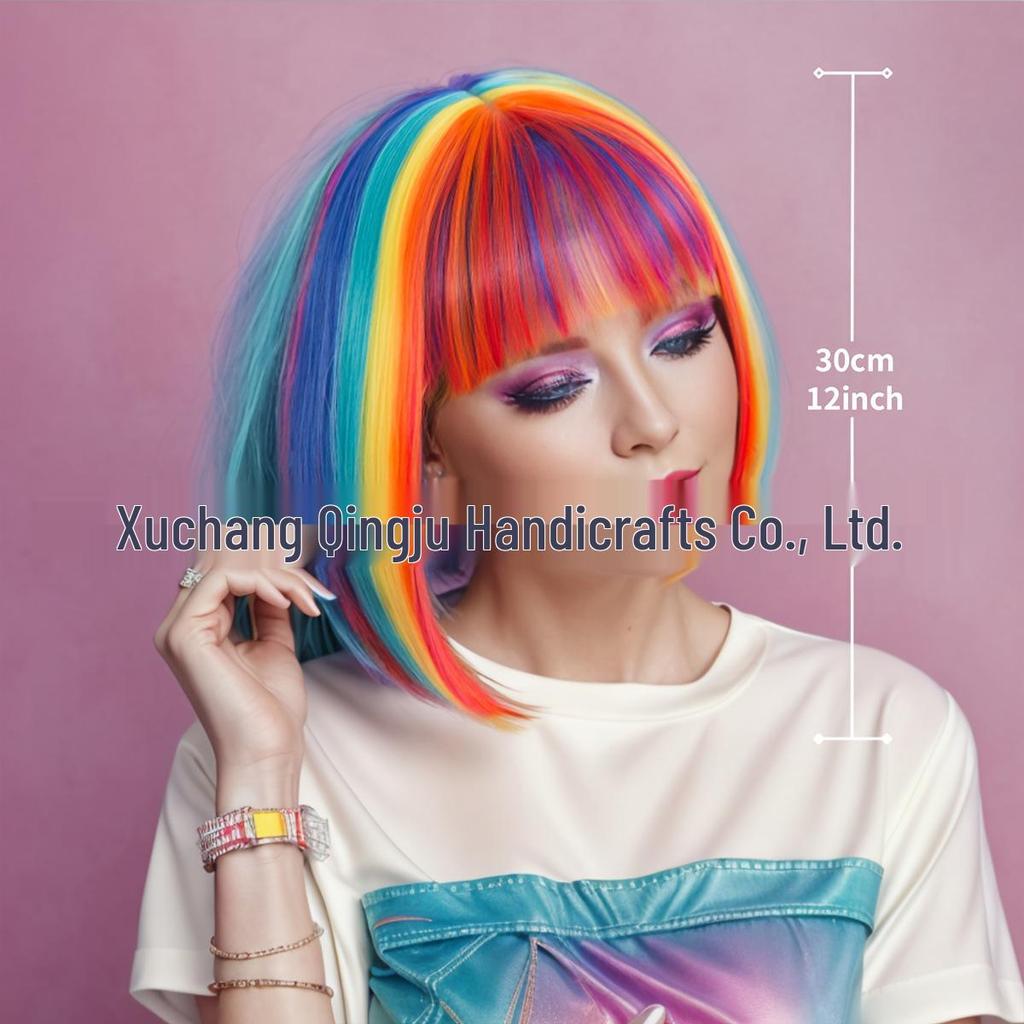 Lightweight Breathable Seamless Short Wave Bob Wig for Women