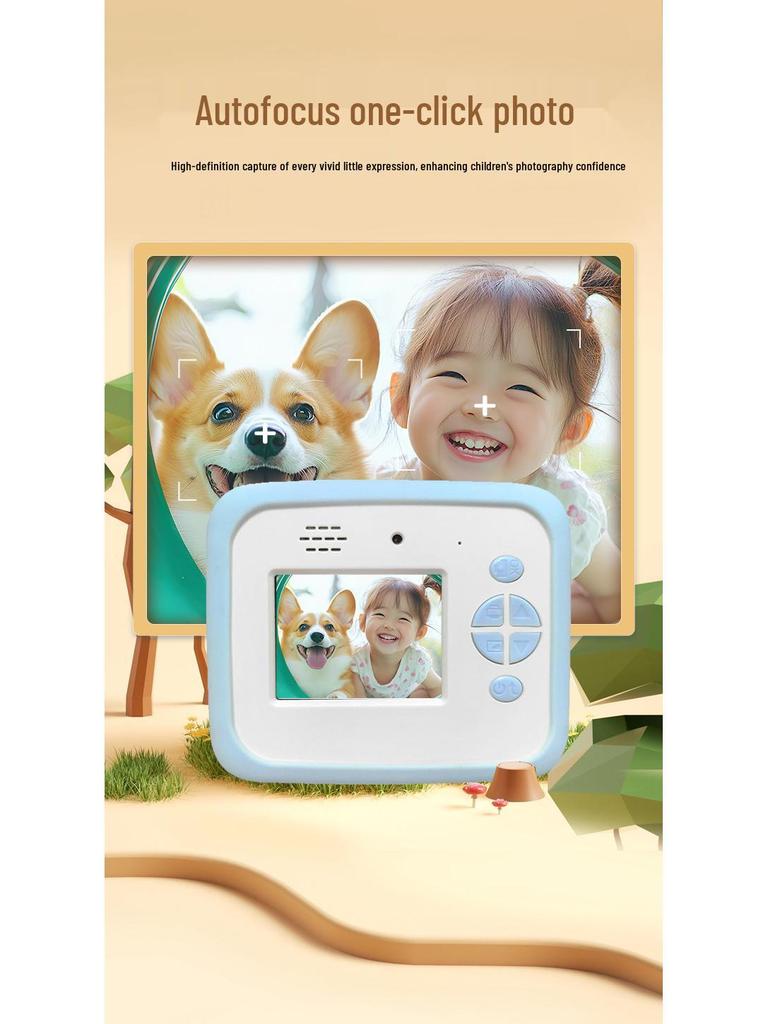 Dual-Lens Unicorn Kids' Camera with Thermal Printing