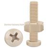 PEEK Round Head Screw & Nut Set, Pan Head Combo M3/M5/M6