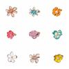 Camellia Flower Flower Ring Dripping Oil Korean Style Enamel Finger Ring Baroque Rhinestone French Irregular Ring Jewelry