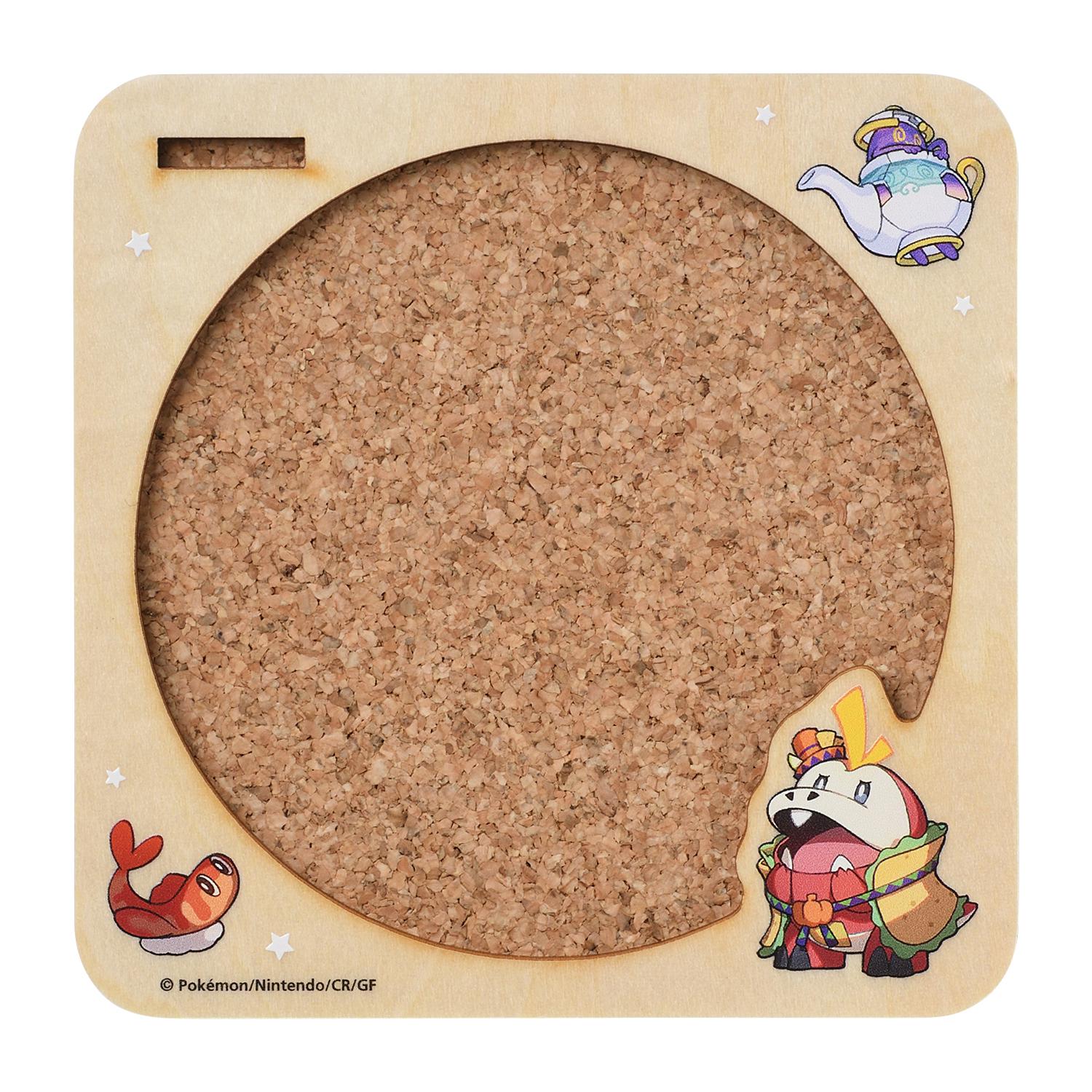 [Pokemon] Pokemon Center Paldea Spooky Halloween Wood Coaster - Fuecoco & Mimikyu