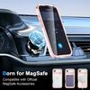 For iPhone Air Case Compatible with MagSafe PC+TPU Clear Phone Cover with PET Screen Film