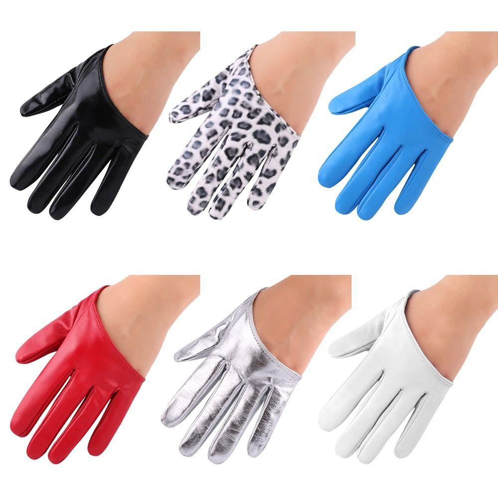 Mittens Women Men Ladys Driving Dress PU Leather Gloves Five Finger Gloves Cosplay  Mittens