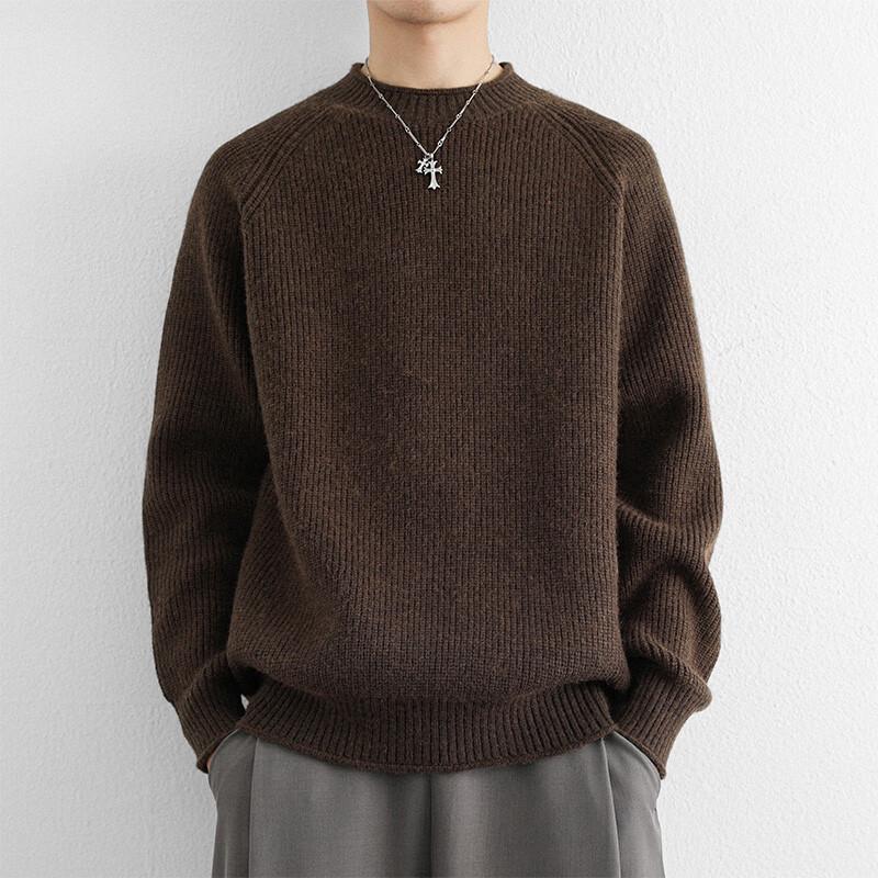 Pierre Cardin Herrrundhalsad stickad tröja
