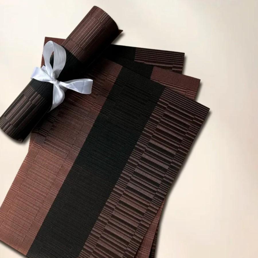 1/6/10pcs Gift PVC Table Mats Woven Vinyl Plastic Placemats for Dining Table, Non-Slip Stain Resistant Kitchen Table Placemats