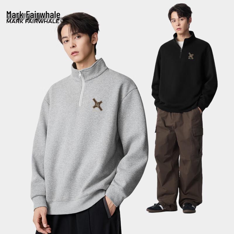 Mark Fairwhale Men's Stand Collar Half-Zip Sweatshirt