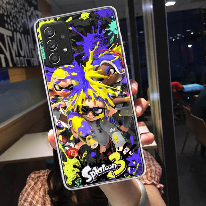 Game S-Splatoons Phone Case for Samsung A54 A57 A37 A17 A14 A15 A12 A24 A34 A55 A35 A25 A52S A07 A05S A04S A22 A32 A72 Galaxy No