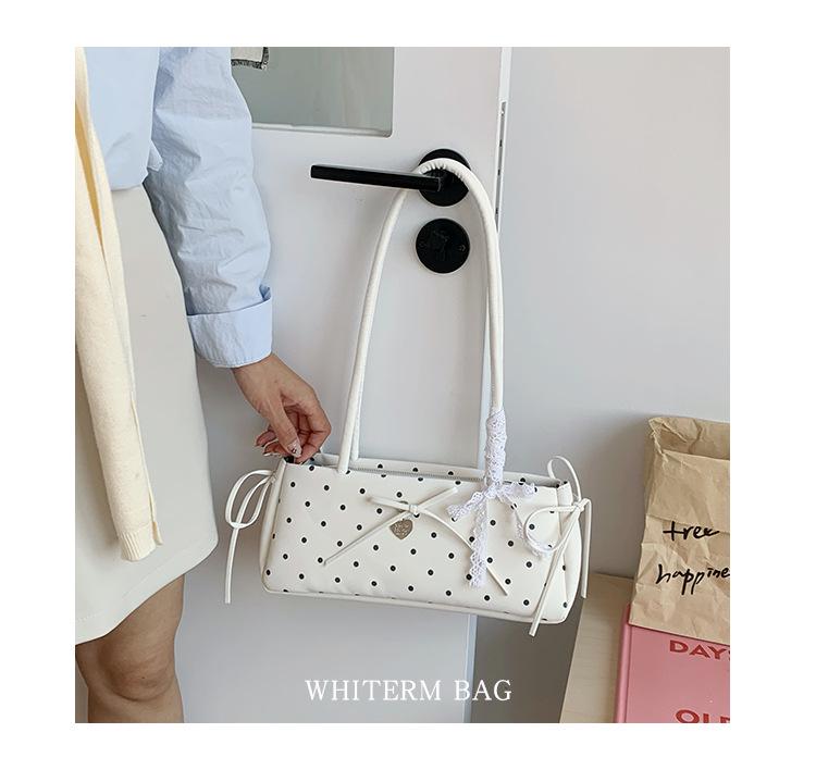 Korean Style Polka Dot Women's Luxury Shoulder Handbag for Work & Commute