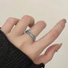 Niche Design Mint-Colored Epoxy Personalized Ring, Cold Wind, Advanced Sense, Open Index Finger Ring, Couple Ring