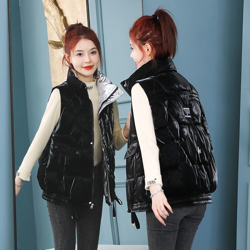 Leave-in cotton vest women's short autumn and winter new vest versatile stand-up collar vest small loose coat