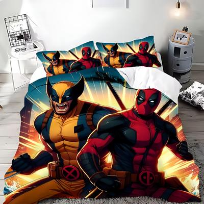 Anime Deadpool Duvet Cover Pillowcase Bedding Set Adult Boy Girl Bedroom Decoration Children Gift Single Double Large Size