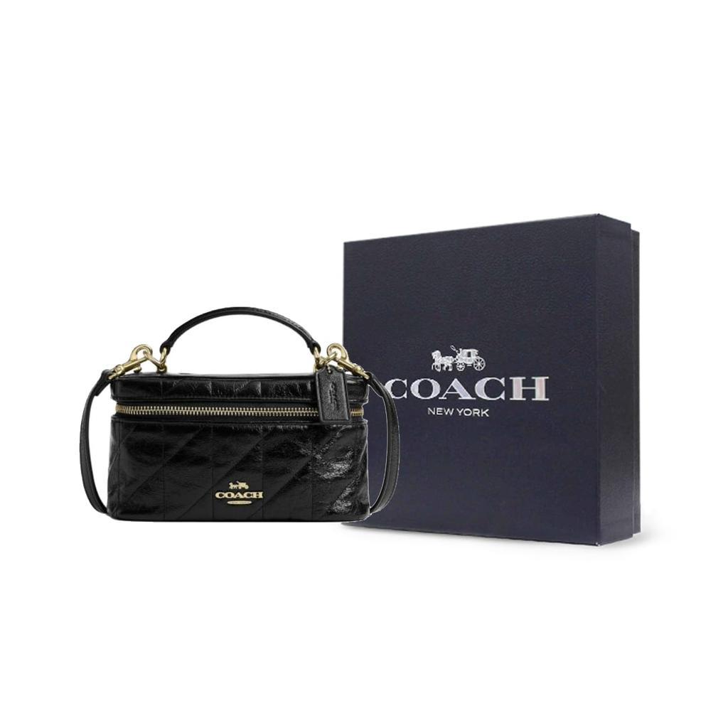 Coach Cow Leather Handbag Small Women's Black CEO22-IMBLK