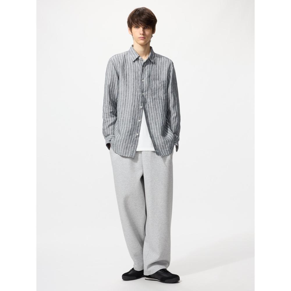 Uniqlo Premium Linen Shirt  Long Sleeve  Stripe A